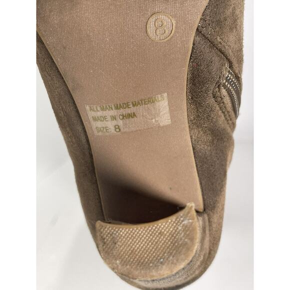 FASHION NOVA Women's YOU MADE YOUR CHOICE Taupe BOOTS Sz 8 Right High Brown/tan - Picture 8 of 12